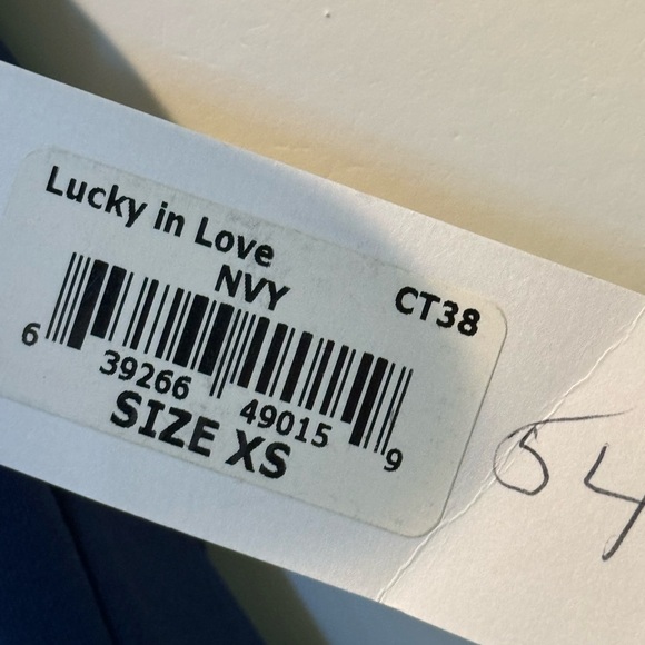 Lucky In Love Racerback Women’s Tank Top XS Blue Green White Tennis Work… - Picture 4 of 5